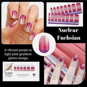Rare Color Street Nail Polish Strips: Nuclear Fuchsian